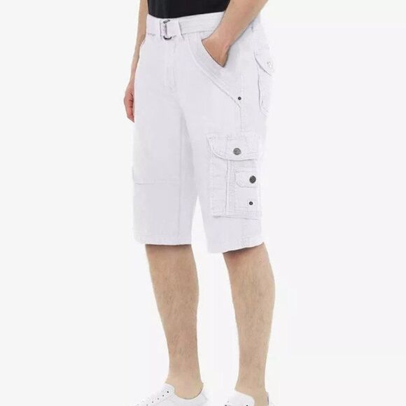 X-Ray Men's Belted Double Pocket Cargo Shorts - Picture 3 of 3